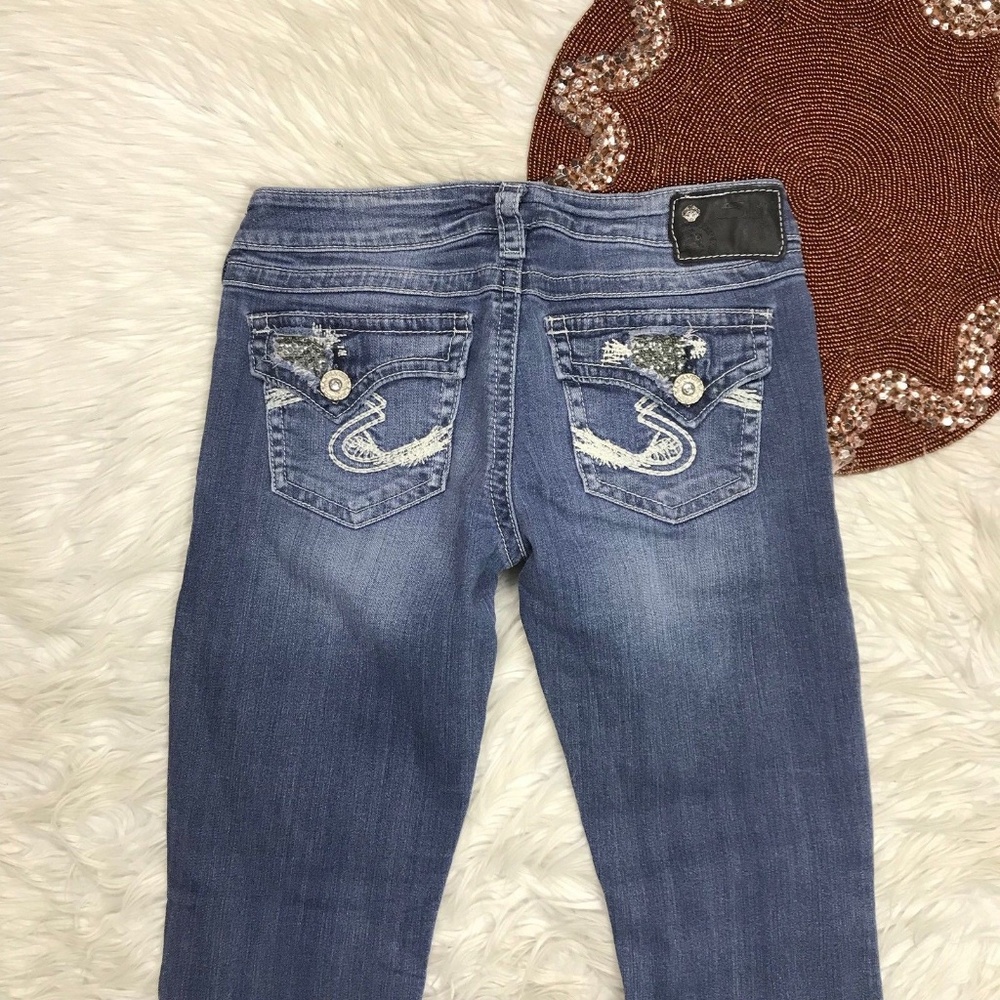 Silver Jeans Pioneer Women Sz 26 Boot Buckle A51